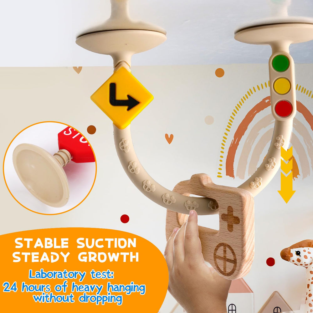Ascnduup traffic signs entice visual exploration and early learning in a playful, safe setup.