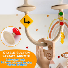 Ascnduup traffic signs entice visual exploration and early learning in a playful, safe setup.
