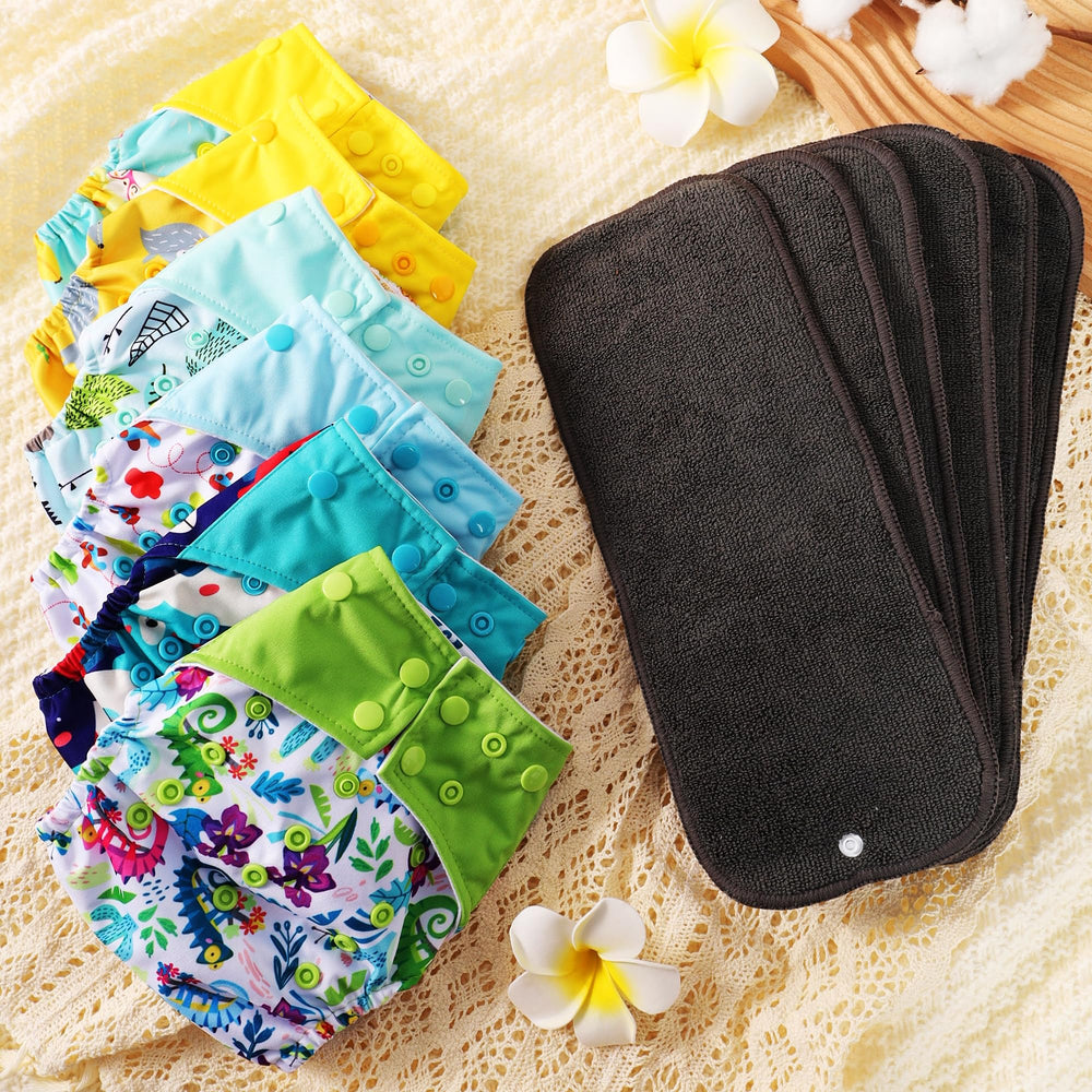 Asenappy adjustable snaps grow with babies from newborn to 35 pounds.