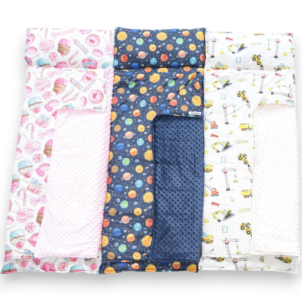 ASFASA Nap Mat Carry Handle: easy to roll up and take to school, camp, or sleepovers.