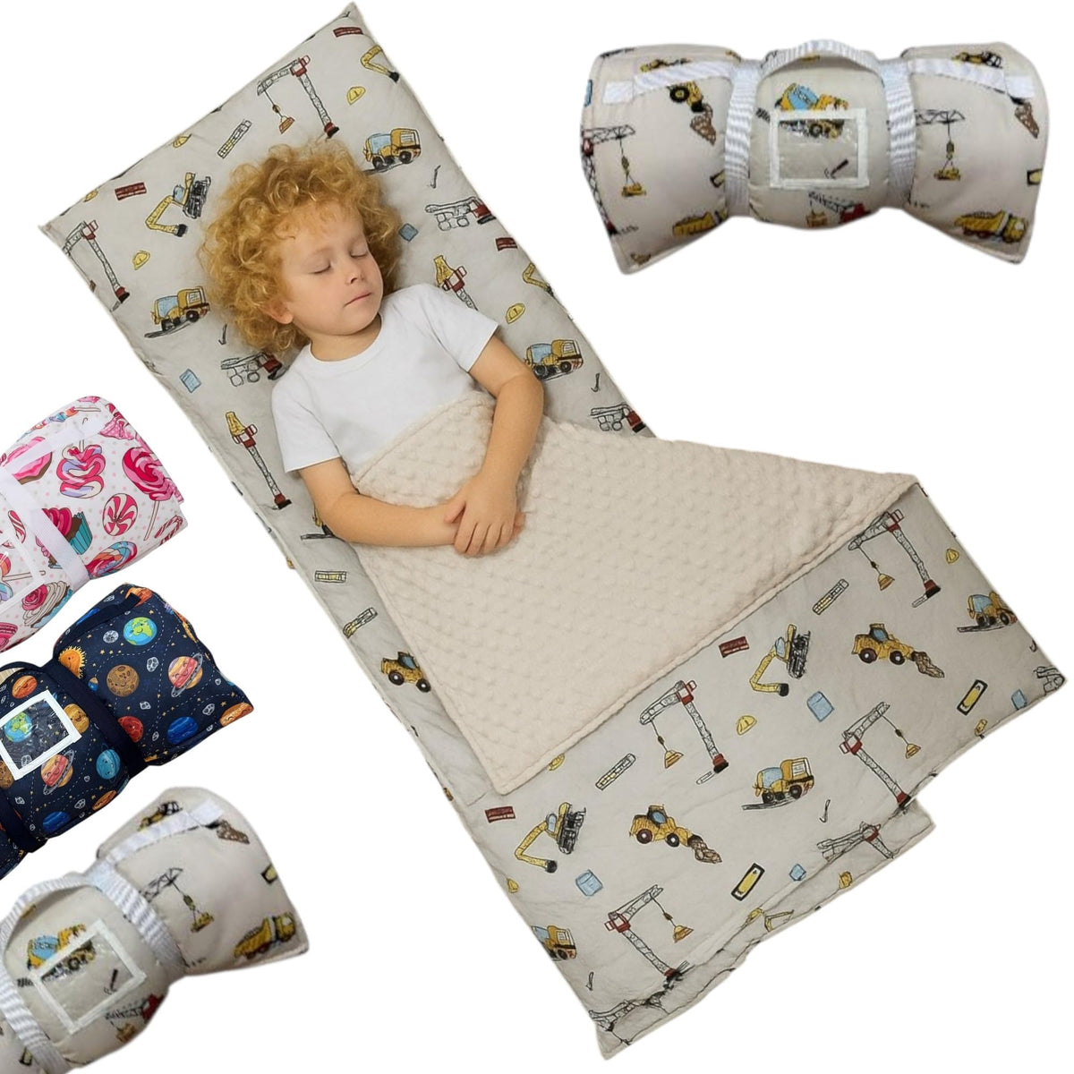 ASFASA Toddler Nap Mat Pillow: soft surface with removable pillow for easy cleaning and naps.