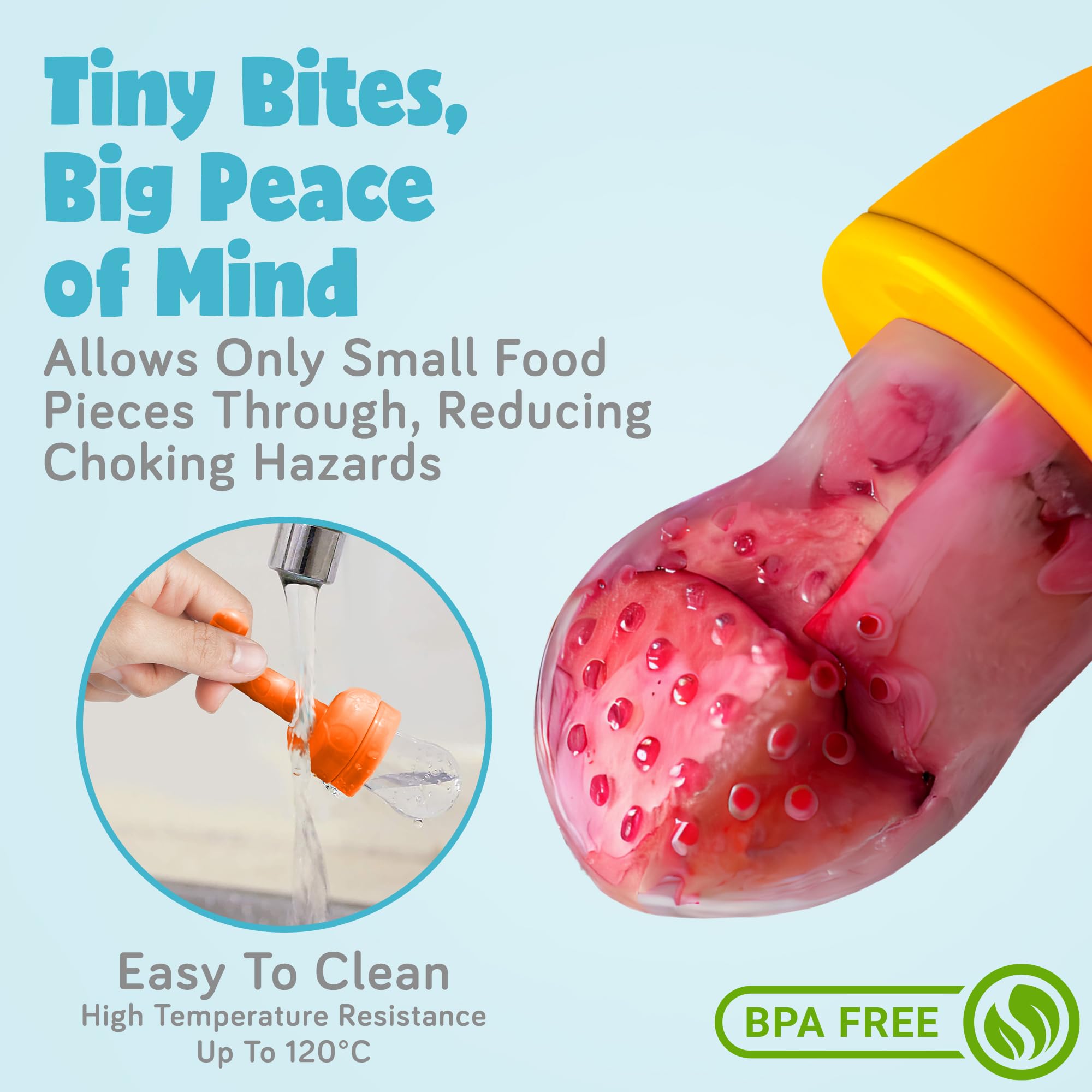 Ashtonbee Baby Fruit Feeder on-the-go serves as a convenient snack option.