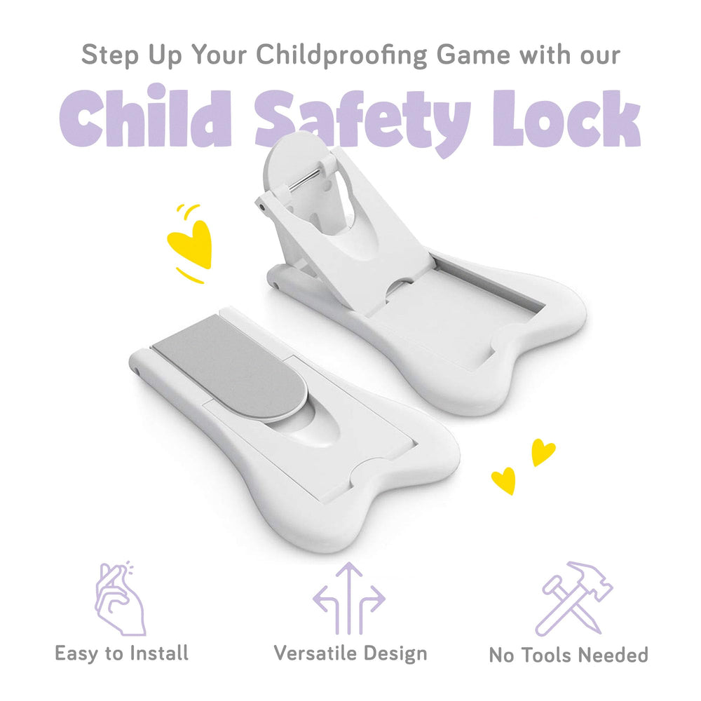 Ashtonbee easy-install cabinet locks use adhesive tape for simple babyproofing in kitchen or bath.