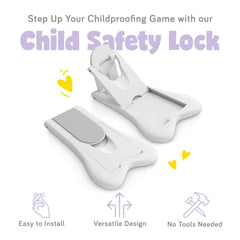 Ashtonbee easy-install cabinet locks use adhesive tape for simple babyproofing in kitchen or bath.
