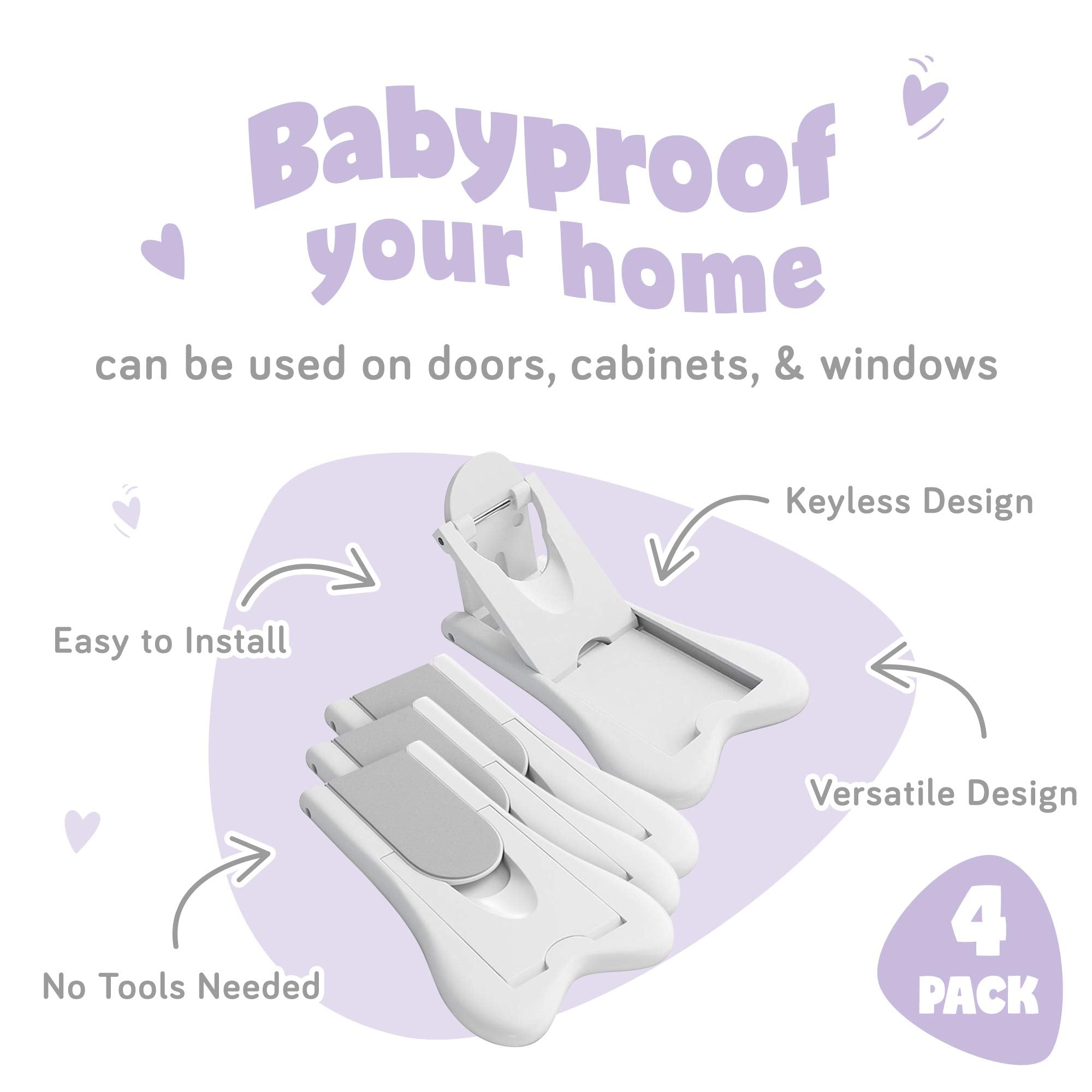 Ashtonbee cabinet and drawer safety locks help create safe play zones at home.