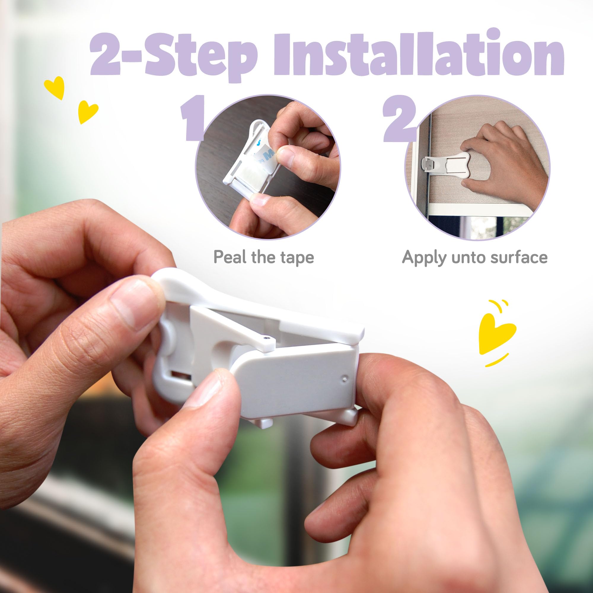 Ashtonbee white cabinet locks provide reliable, hassle-free use without keys.