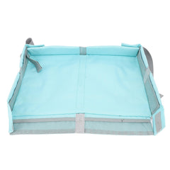 Asixxsix foldable airplane tray cover with pockets keeps toys organized during flights.