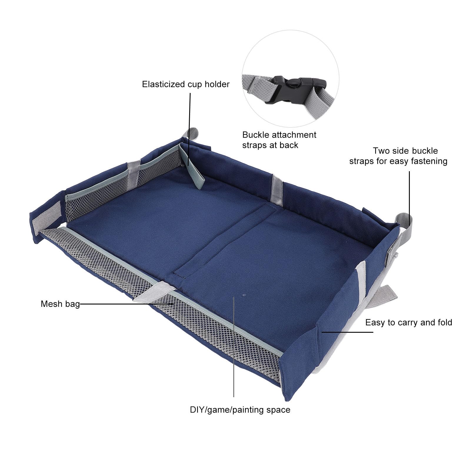 Asixxsix foldable travel tray for trains, compact when stored.