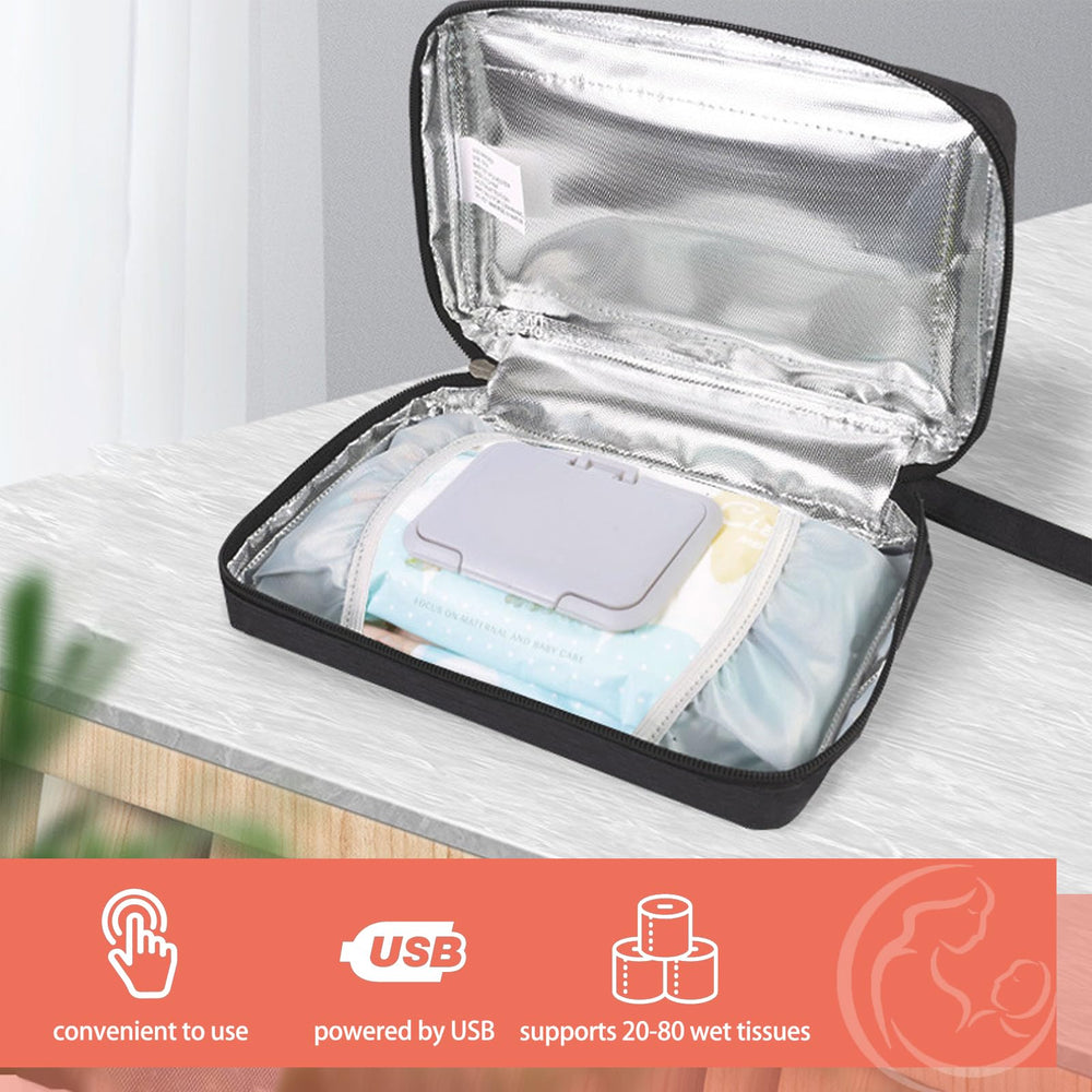 Asixxsix USB Baby Wipe Warmer holds up to 80 wipes for fewer refills.