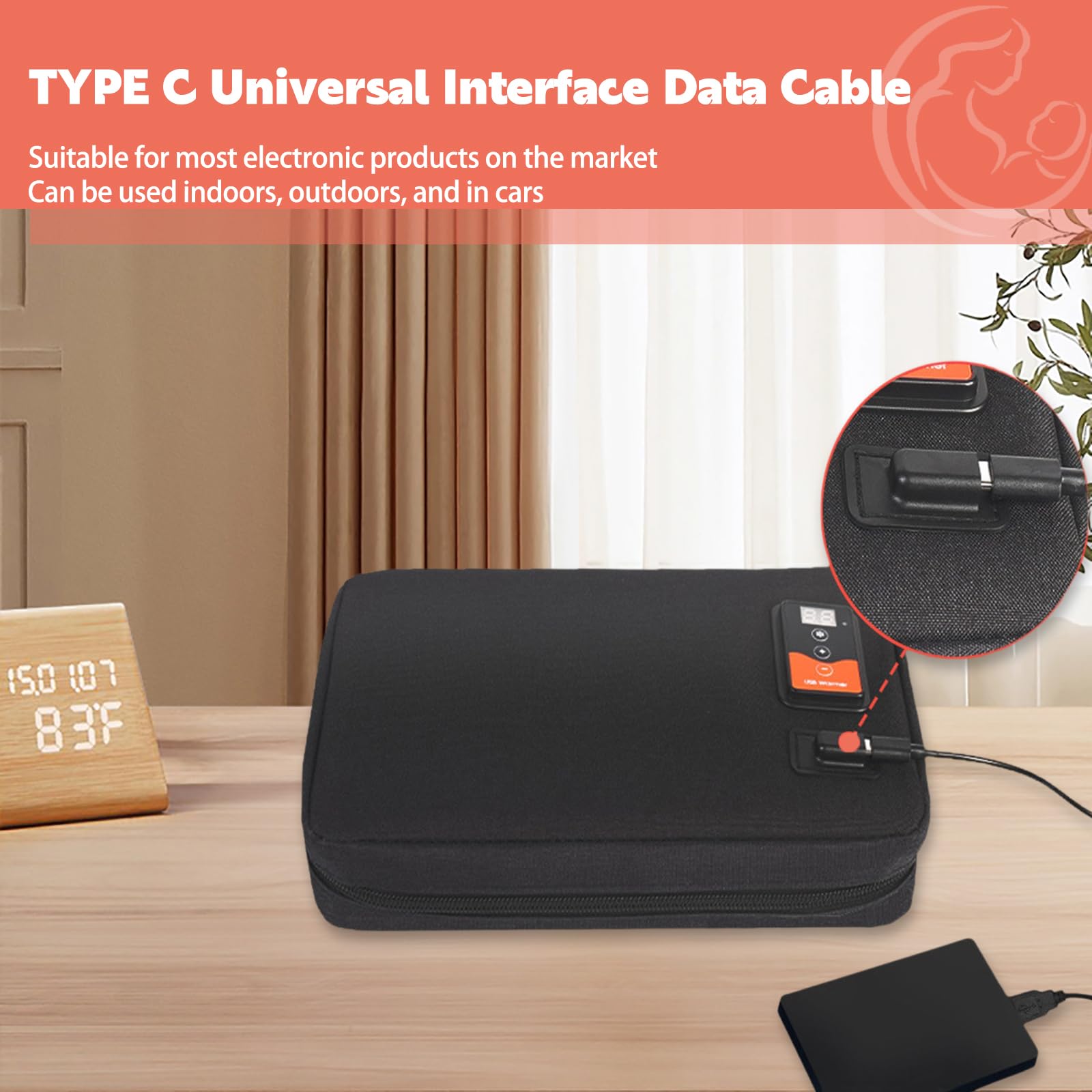 Asixxsix USB Baby Wipe Warmer USB interface enables versatile power options.