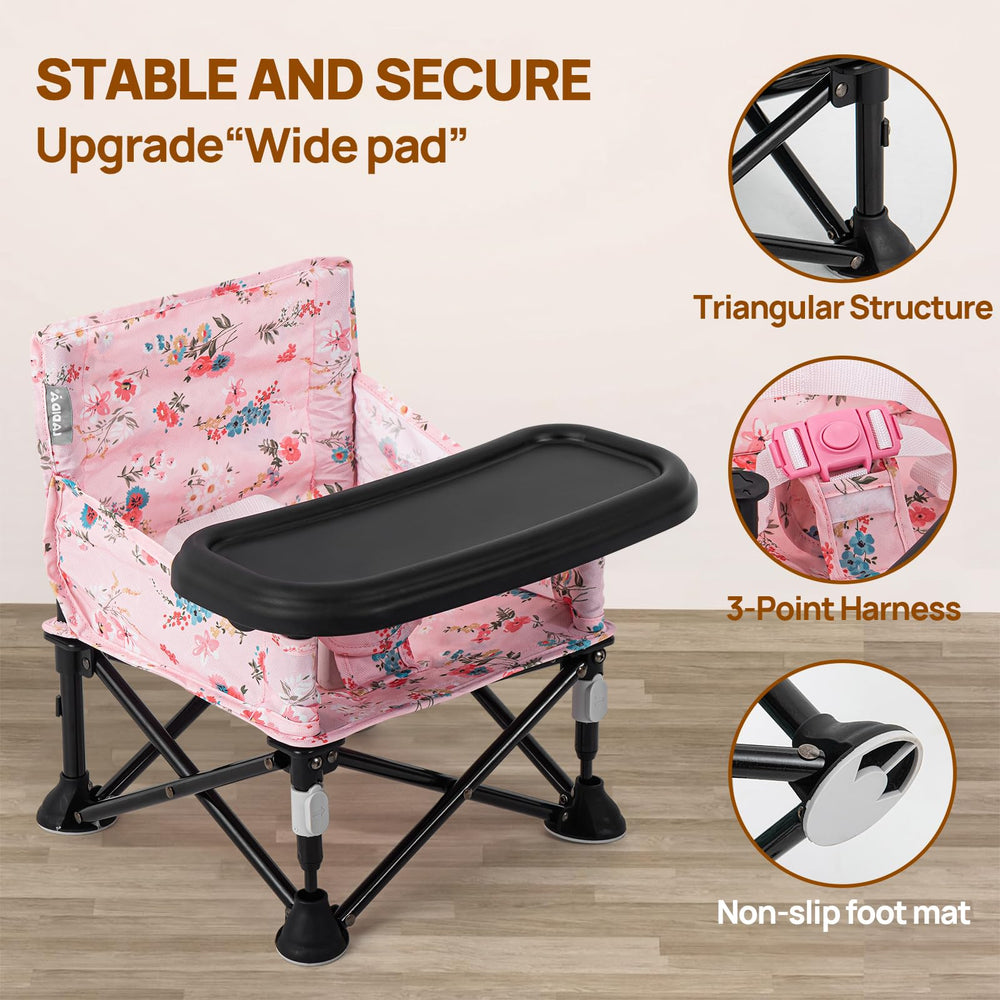 AskCat booster seat with removable tray for easy meals.