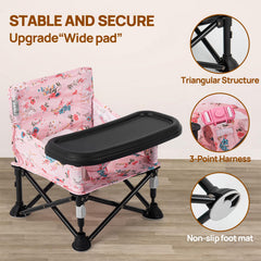 AskCat booster seat with removable tray for easy meals.