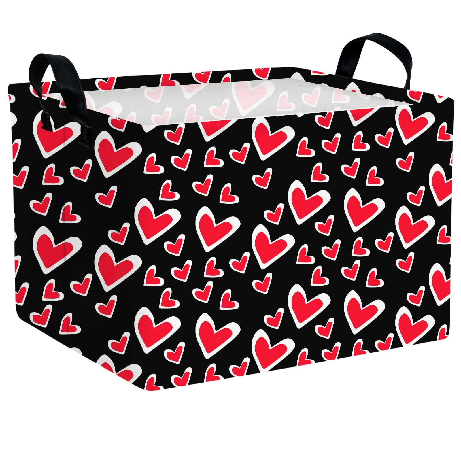 ASKETAM valentine gift bin with empty-heart decor for gifting