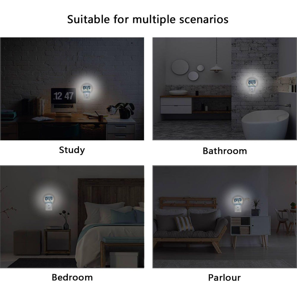 Aslsiy two-pack night lights ready for multi-room coverage.