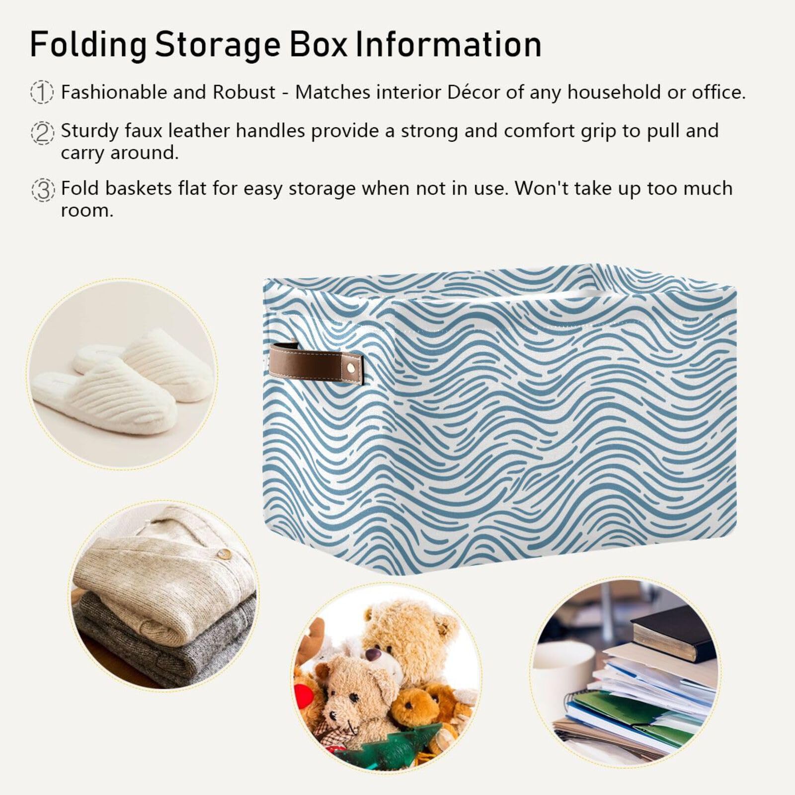 Aslsiy storage basket features a steel ring top for durability.