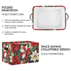 Aslsiy foldable storage basket collapsing for compact closet storage