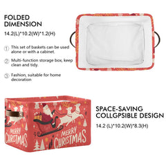 Aslsiy storage basket foldable design offers easy storage when not in use.