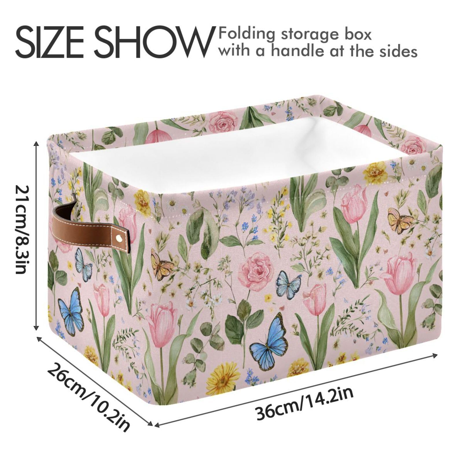 Aslsiy storage basket fits cabinets or shelves for tidy room organization.