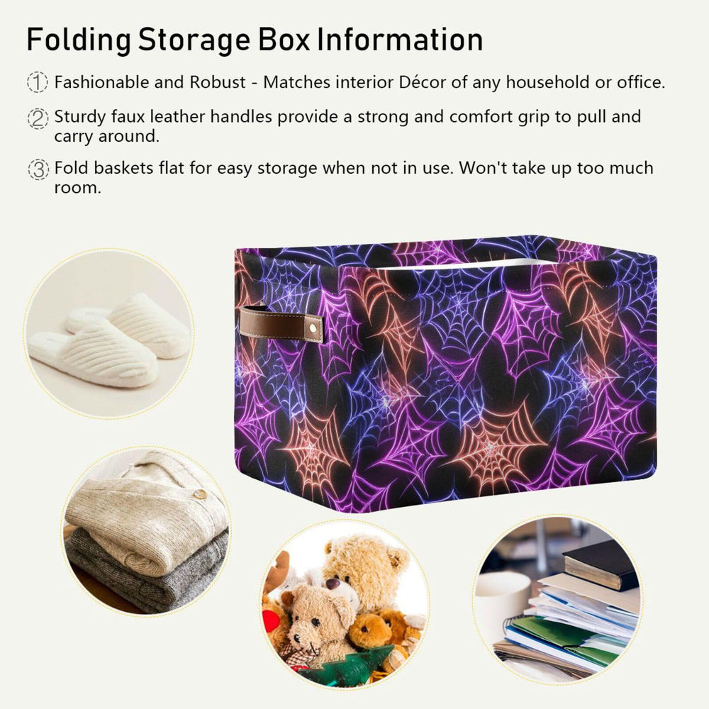 Aslsiy large capacity storage bin fits cabinets or wardrobes.