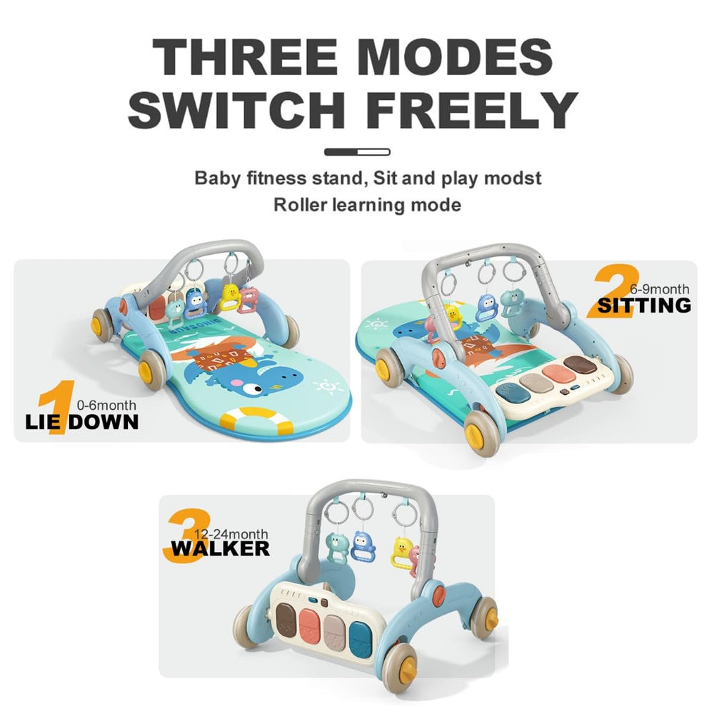 Asou Baby Gym Play Mat 2-in-1 design for gym play and walker versatility.