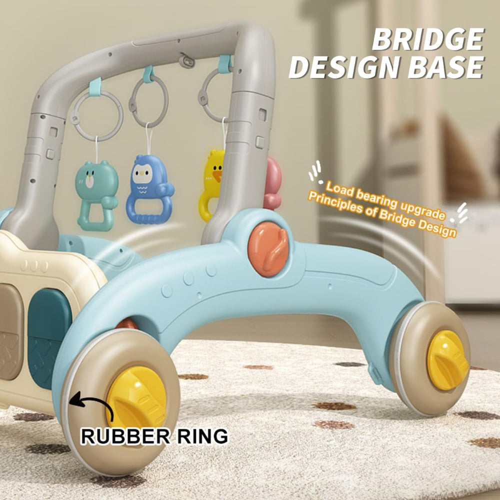 Asou Baby Gym Play Mat uses thick, soft fabric for stability and comfort.