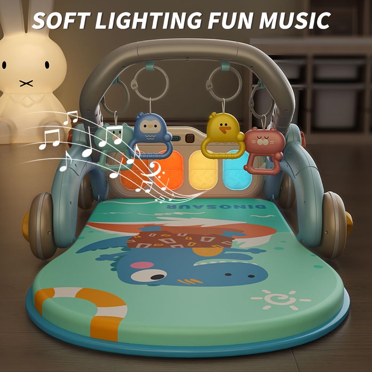 Asou Baby Gym Play Mat provides roomy tummy-time space for activities.