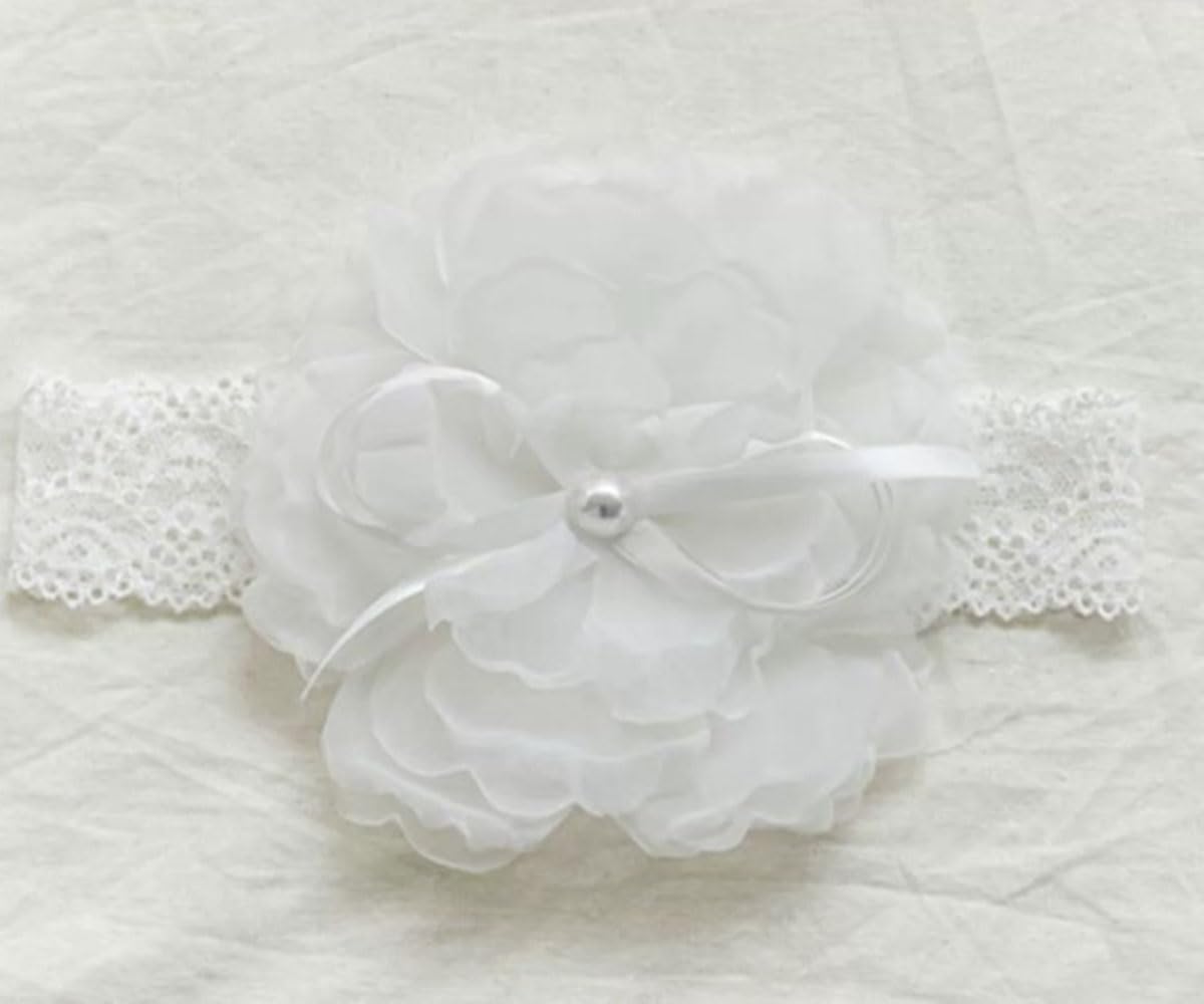 Asphinien elastic baby headband with soft lace; breathable, skin-friendly daily accessory.