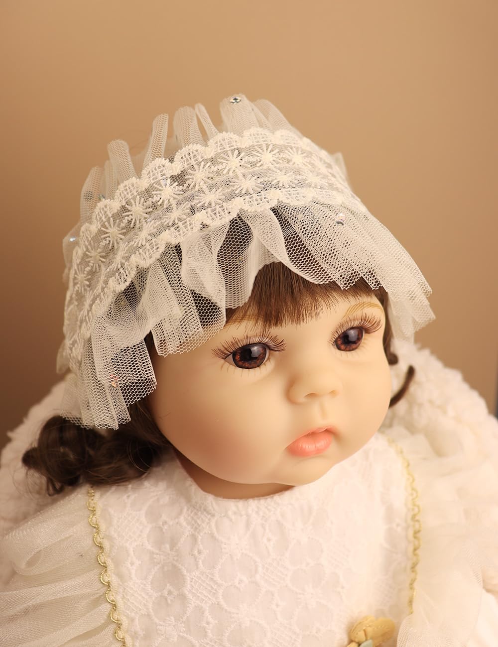 Asphinien ivory headband makes a delightful gift for baby showers