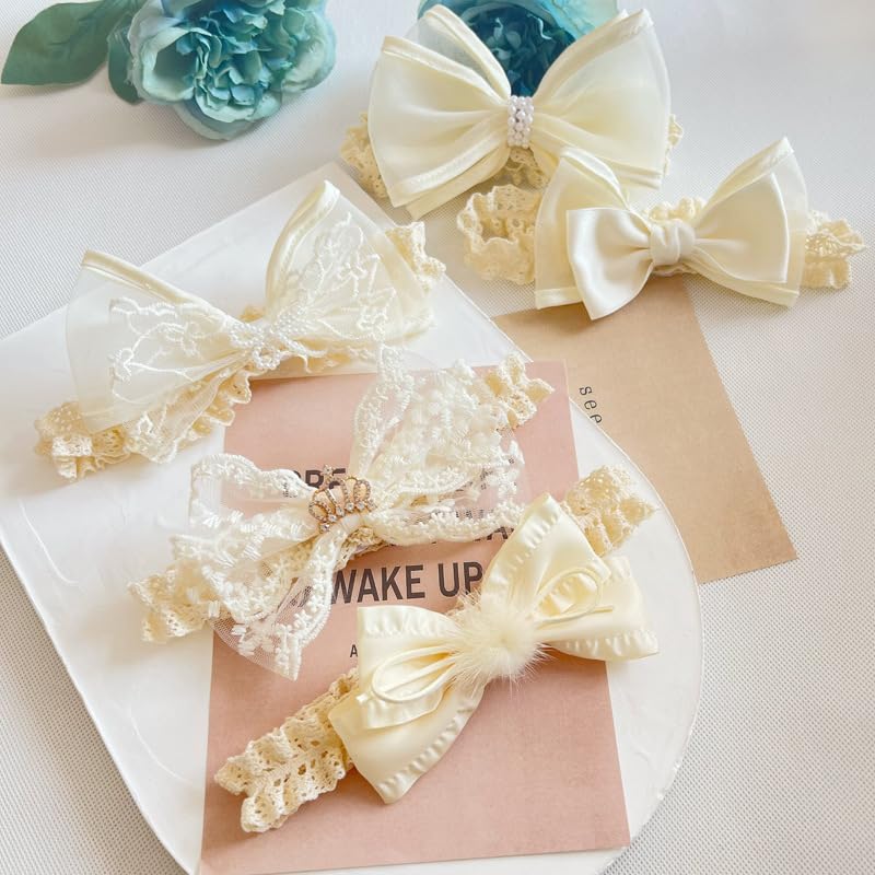 Asphinien Ivory Lace Headband outfit complete addition for photos and events