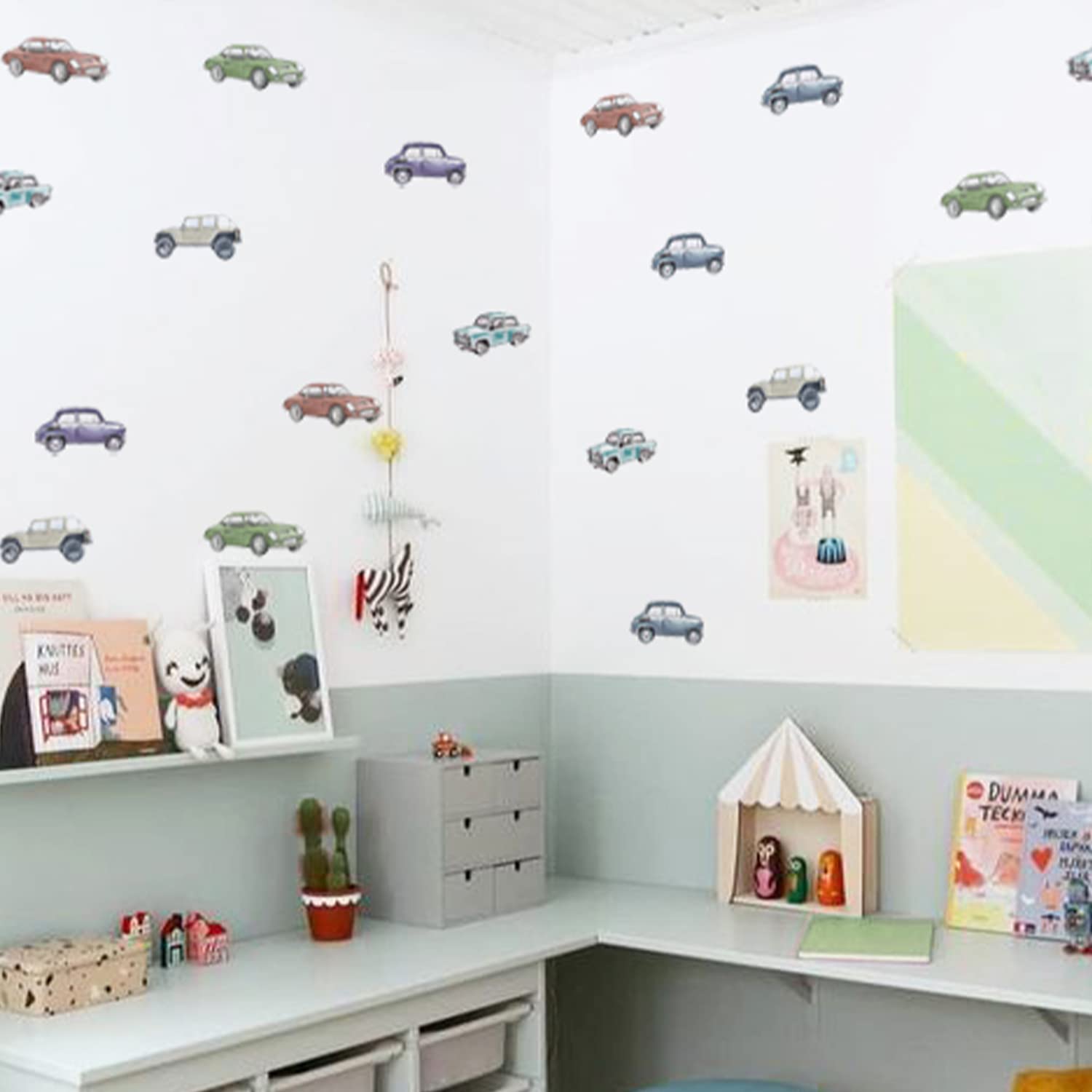 astrkiz easy-to-apply wall stickers bring color to playrooms and nurseries.