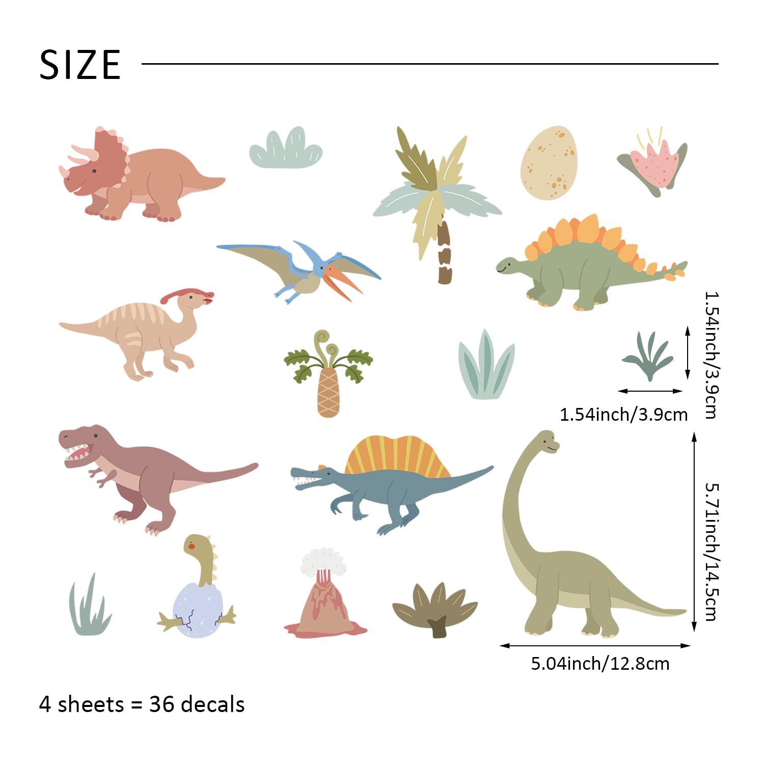 Astrkiz dinosaur wall stickers detail adds vibrant color to smooth walls