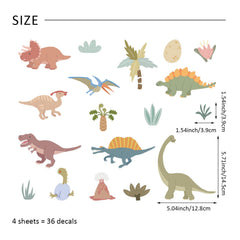 Astrkiz dinosaur wall stickers detail adds vibrant color to smooth walls