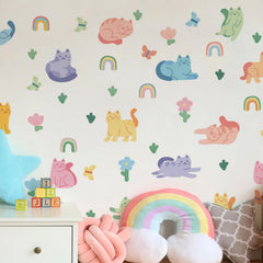 astrkiz Original Memphis abstract shapes wall decal adds color to kids playrooms.