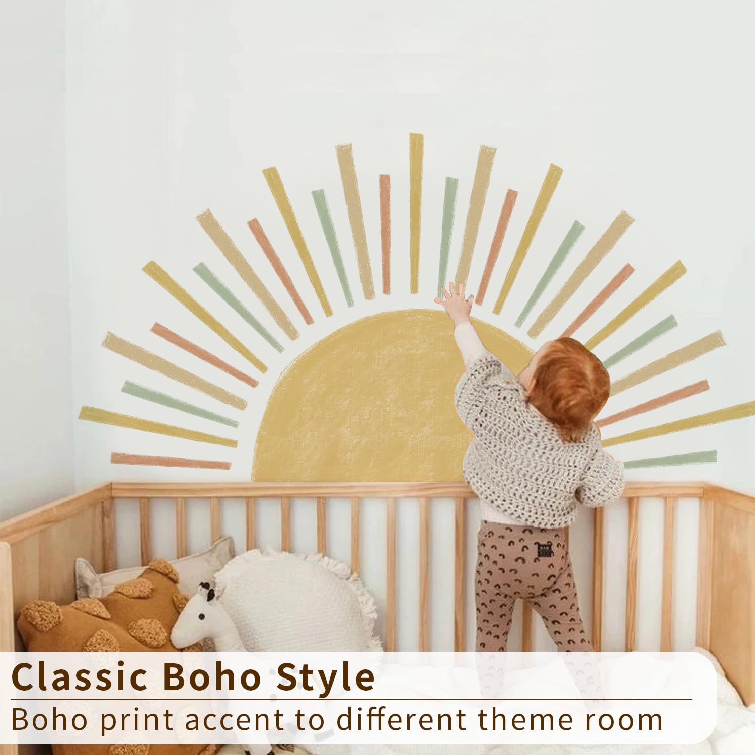 Astrkiz pastel sunburst wall decals versatile decor for playrooms.