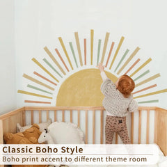 Astrkiz pastel sunburst wall decals versatile decor for playrooms.