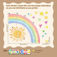 Astrkiz rainbow stars wall stickers add whimsy to walls
