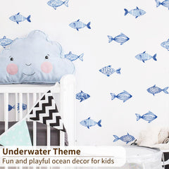 Astrkiz Under The Sea decals ocean bubbles create a playful aquatic vibe