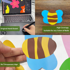 Astrkiz vibrant opaque colors make decals pop on any wall color.