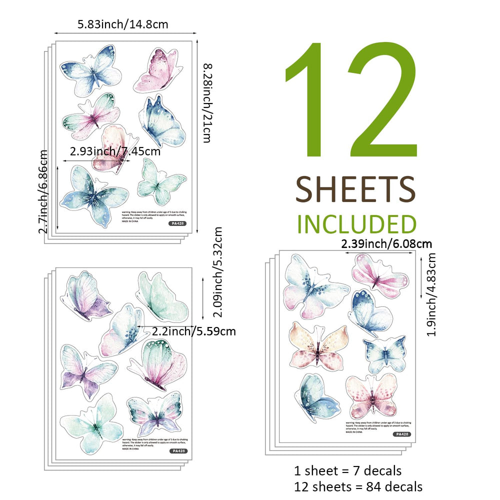 Astrkiz watercolor butterfly wall decals add dreamy charm to playrooms.