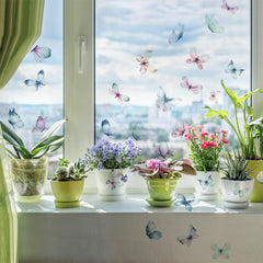 Astrkiz 84-piece butterfly wall art set ideal for classrooms and kids' rooms.