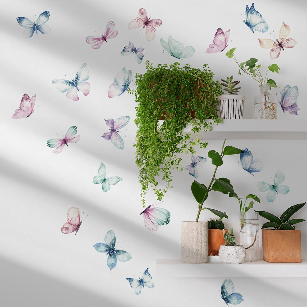 Astrkiz peel-and-stick butterfly wall decals for quick, mess-free room updates.