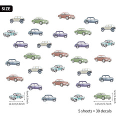 astrkiz watercolor cars wall stickers multicolor add energy to a baby’s room.
