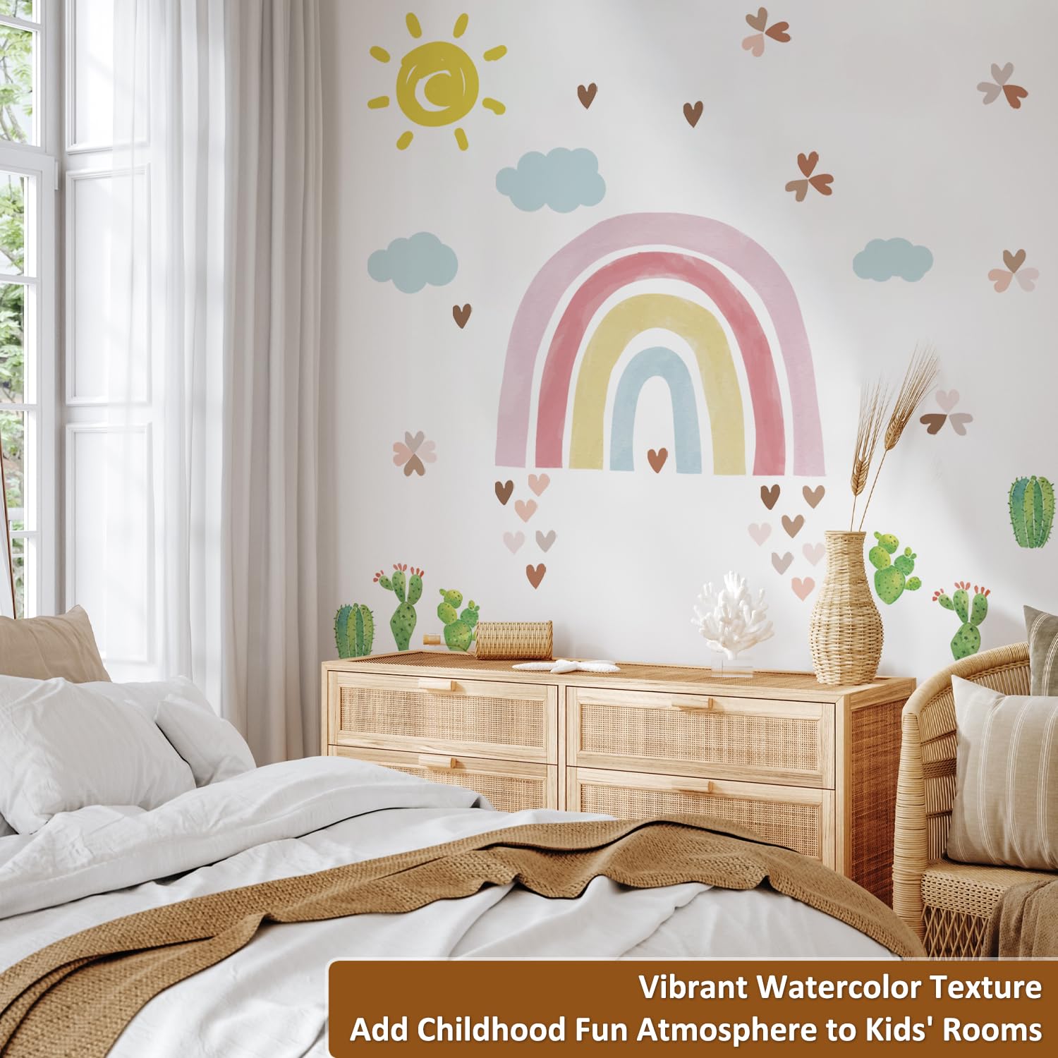 astrkiz watercolor decal highlights artistic decor for girls' rooms