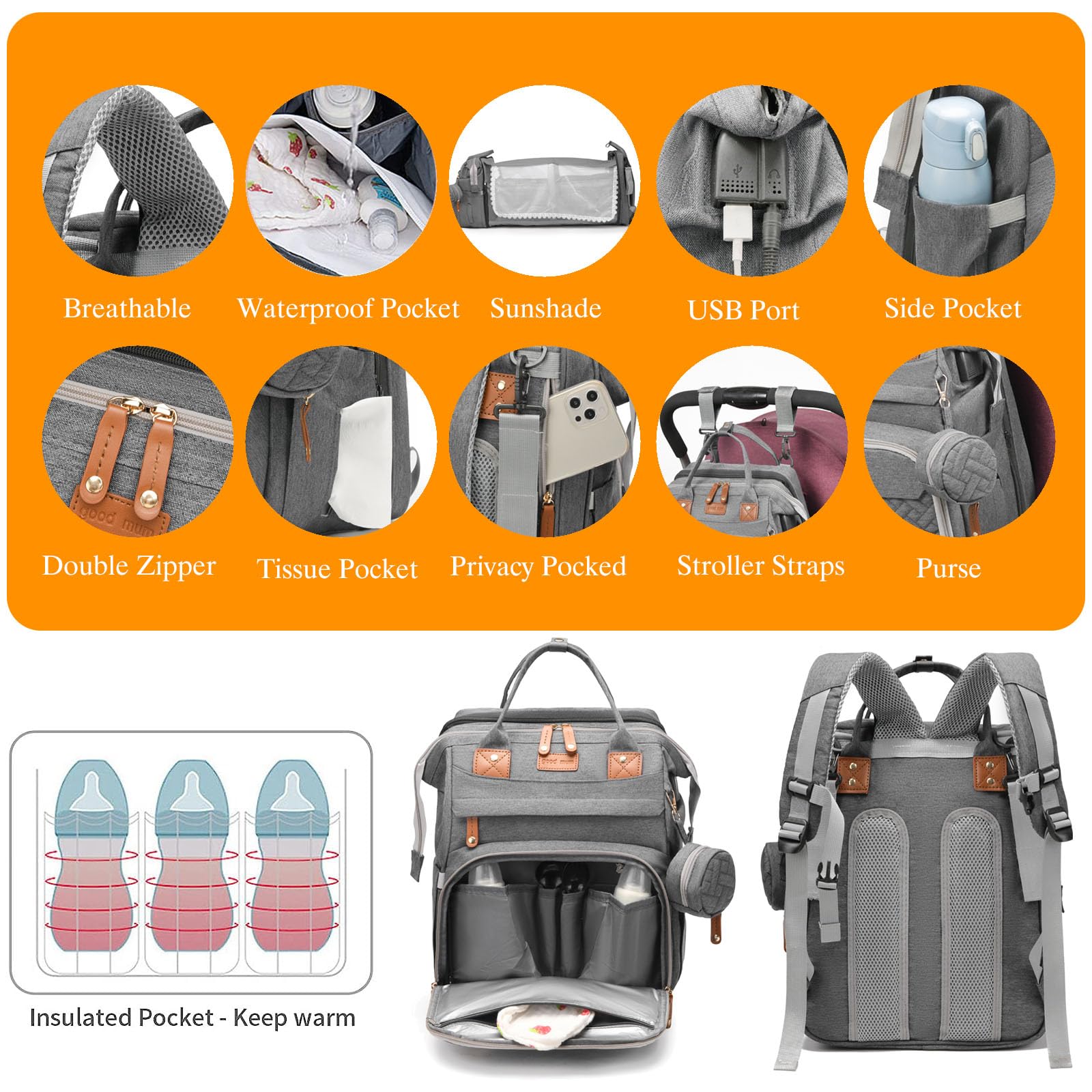 Astro alan detachable changing station doubles as a carry-on