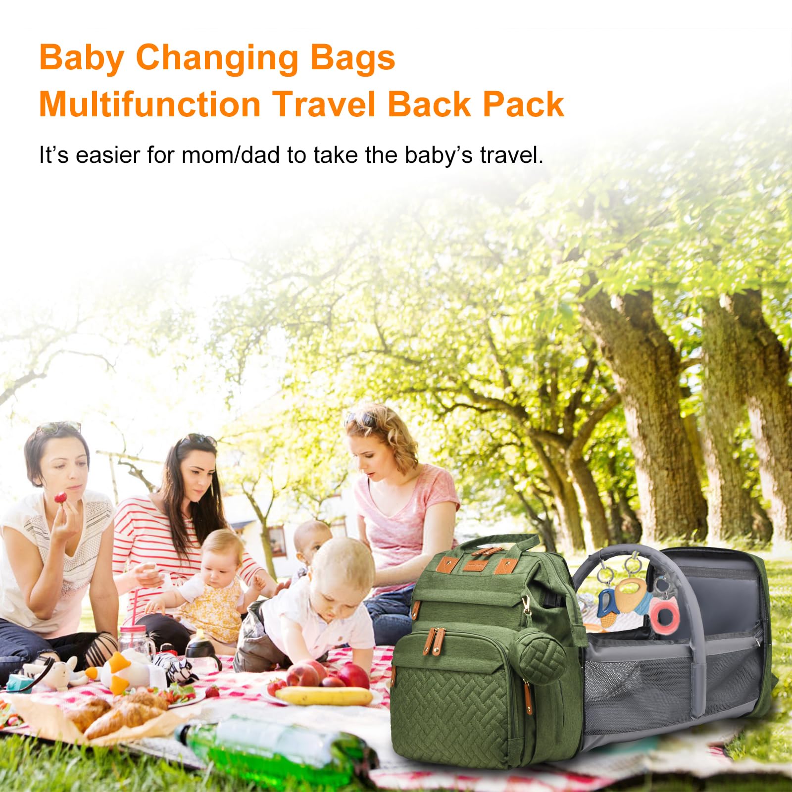 Astro Alan diaper bag detachable changing station doubles as a carry-on.