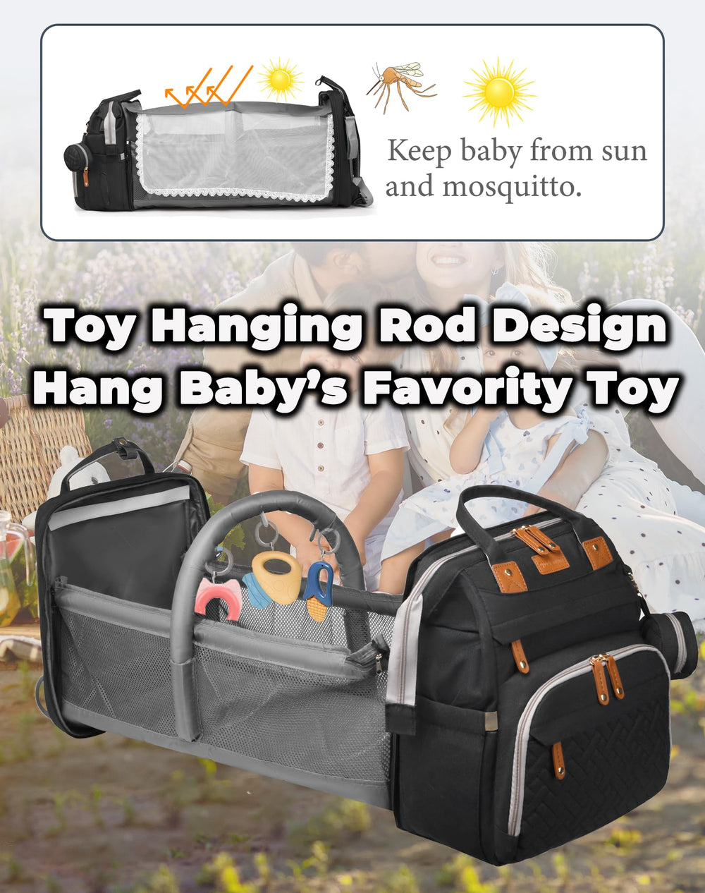 Astro alan diaper bag USB port lets you charge devices on the move.