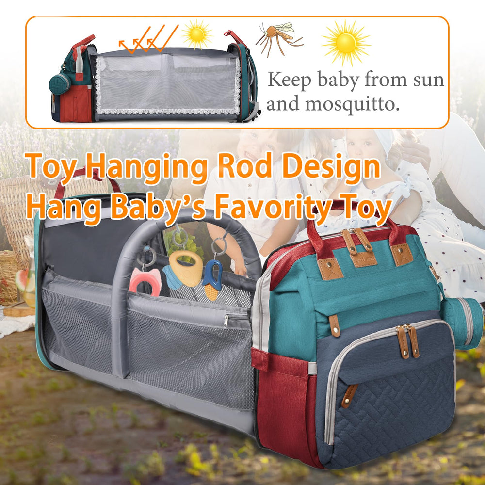 Astro alan diaper bag in waterproof fabric protects essentials during outings.