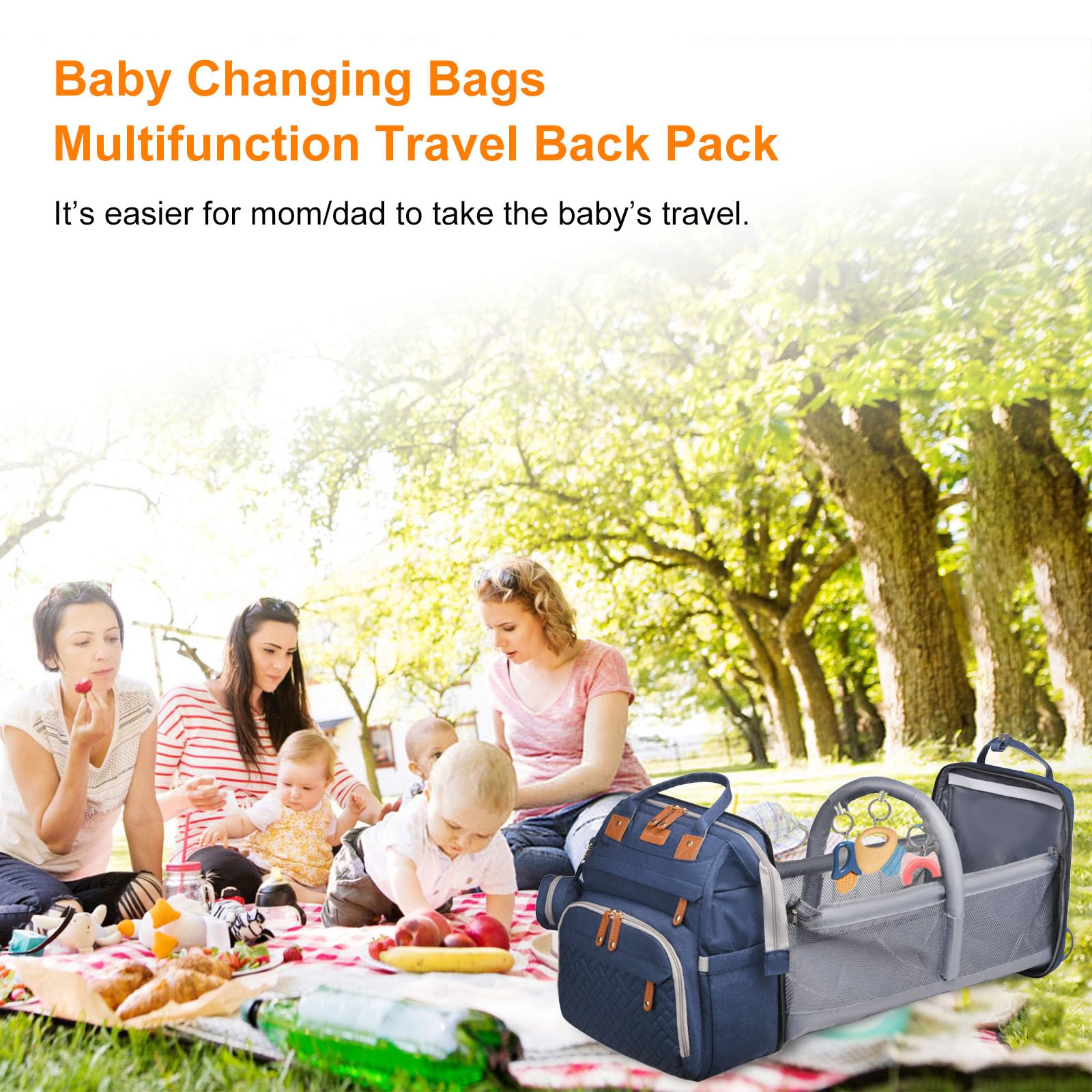 Astro alan stroller straps let you hang the bag hands-free.