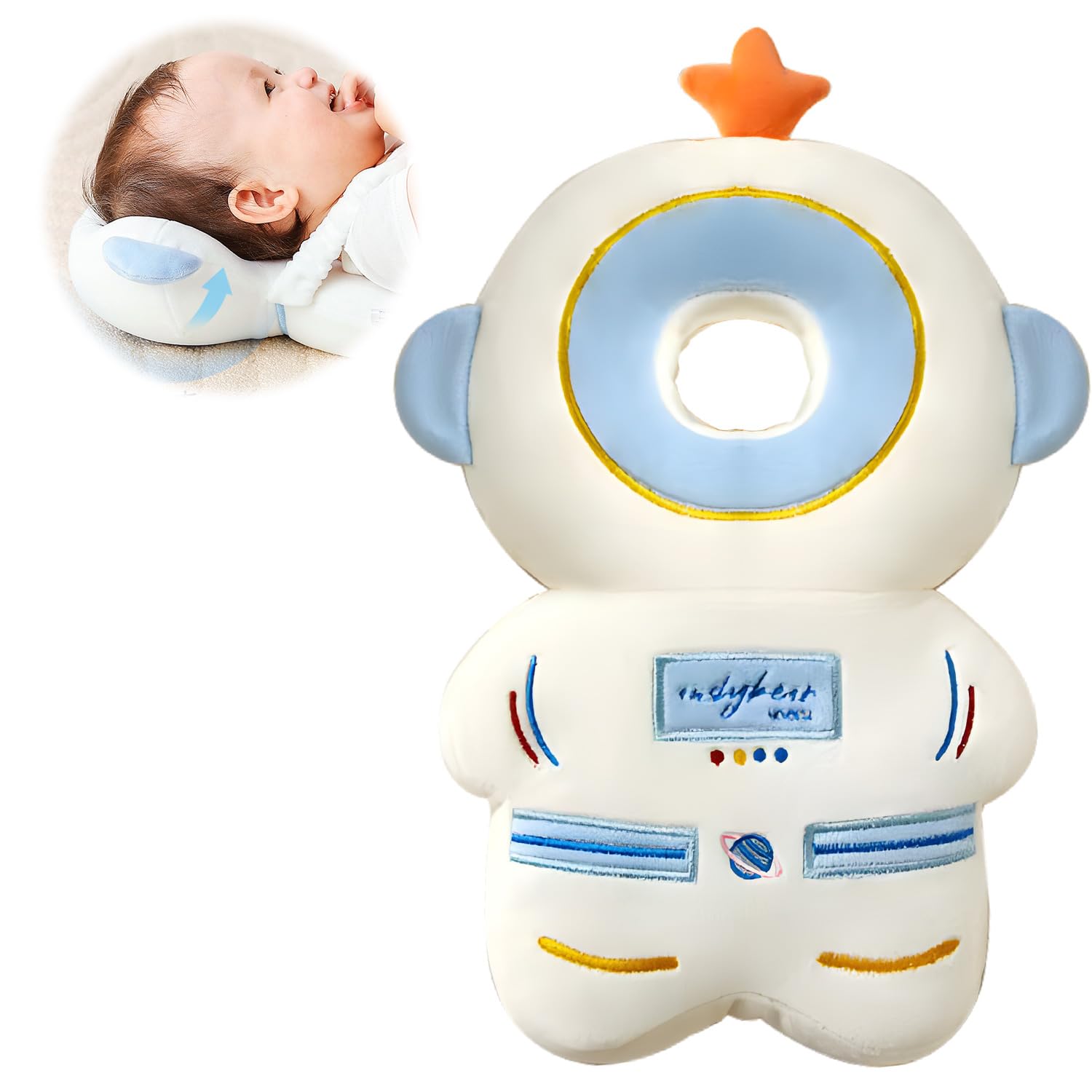 Astronaut Baby Walker Head Protector Backpack with closed straps for secure early walking.