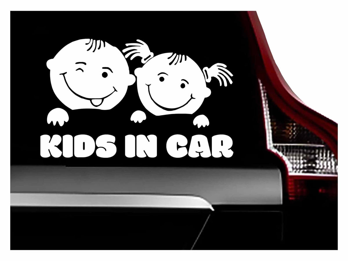 ASTUTE GRACE baby on board sticker on car door offers high visibility.